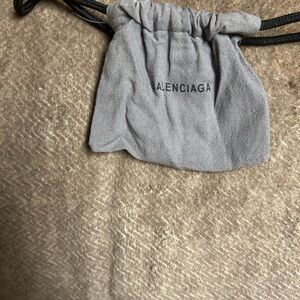 Balenciaga Light Gray Fabric Pouch